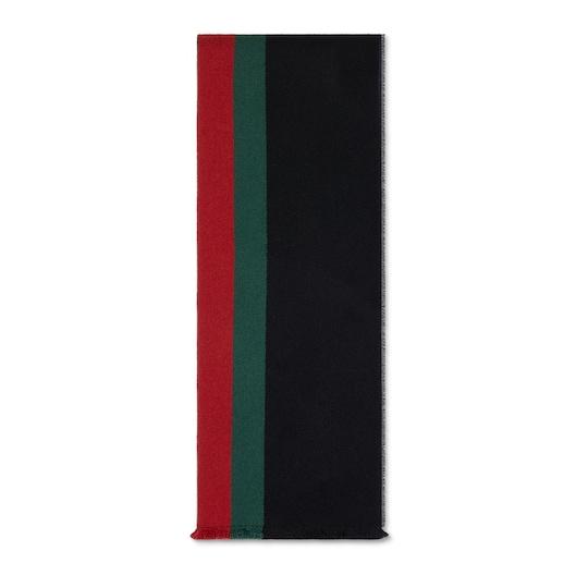 Wool scarf with Web by GUCCI
