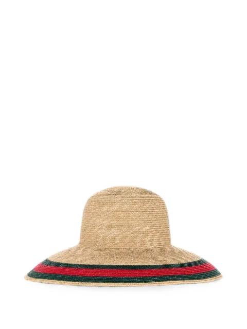 Woven hat with Web by GUCCI