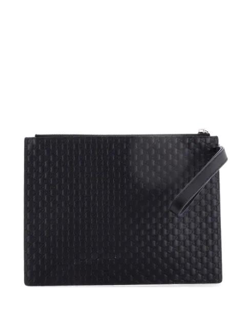 Wristlet Pouch Microguccissima Leather Medium clutch bag by GUCCI 