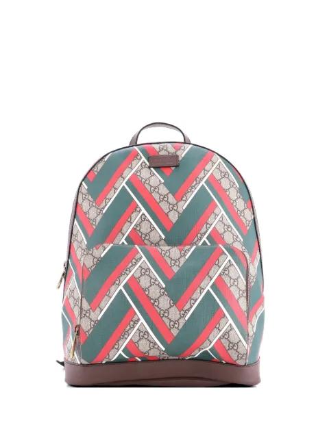 Zip Pocket Printed GG Coated Canvas Medium backpack by GUCCI 
