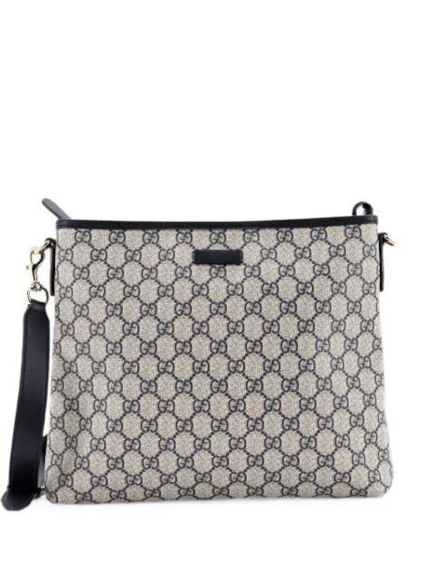 Zip Top Messenger Bag GG Coated Canvas Medium crossbody bag by GUCCI 