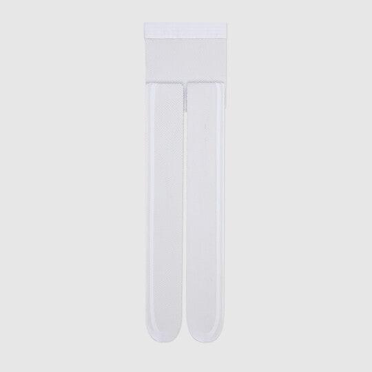 adidas x Gucci fishnet tights in white by GUCCI