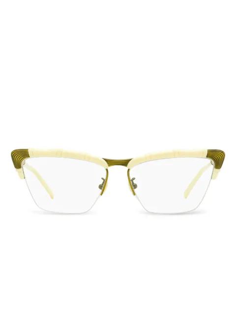 bamboo-detail cat-eye glasses by GUCCI