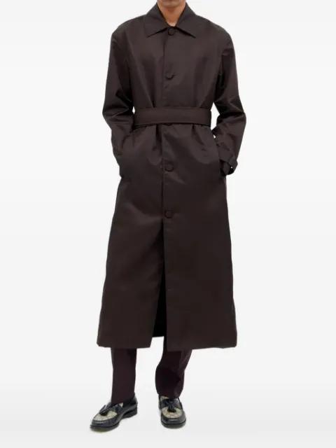 belted buttoned coat by GUCCI
