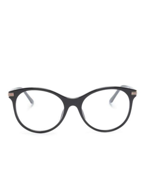 butterfly-frame clear glasses by GUCCI