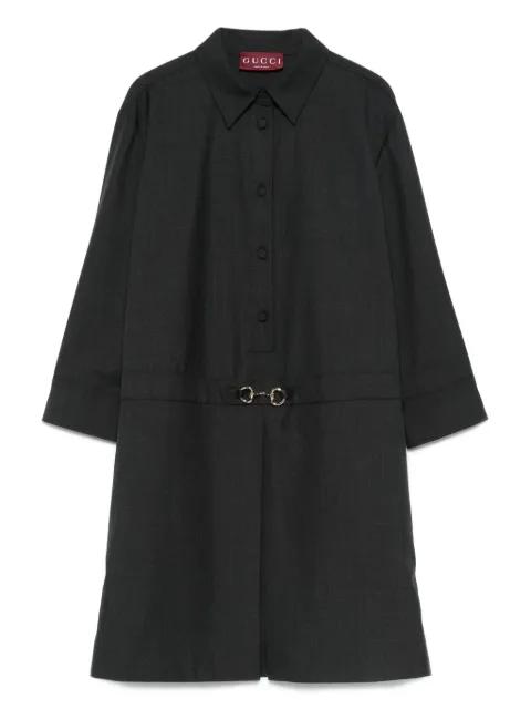 button-fastening shirt mini dress by GUCCI