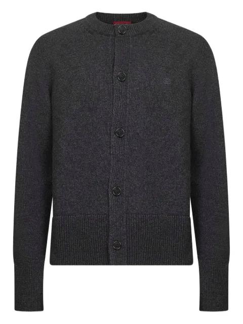 button interlocking logo embroidery cardigan by GUCCI