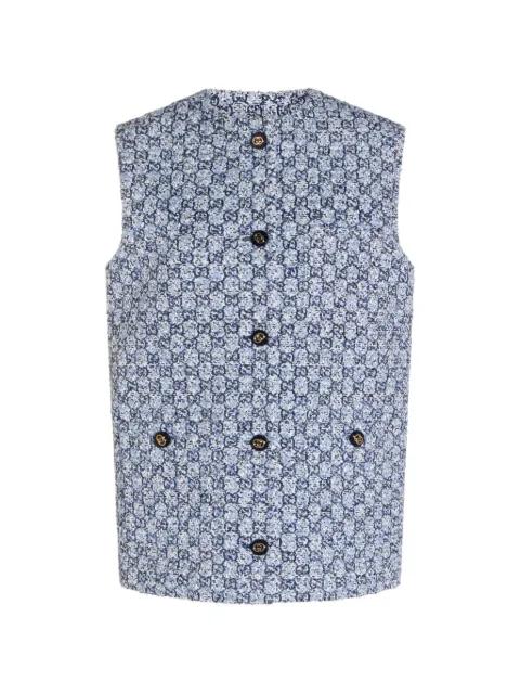 button patterned vest by GUCCI