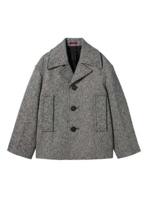 button single-breasted caban coat by GUCCI