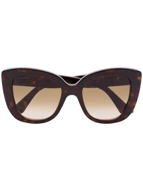 cat-eye gradient sunglasses by GUCCI