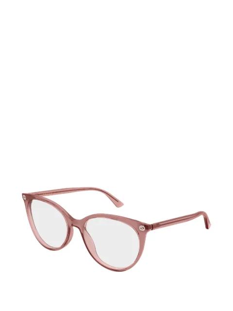 cat-eye logo glasses by GUCCI