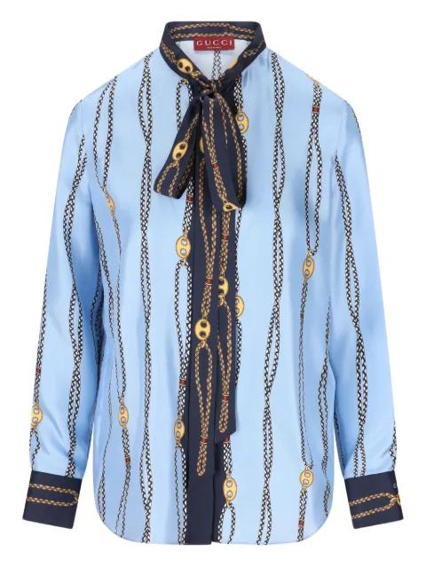 chain-print shirt by GUCCI