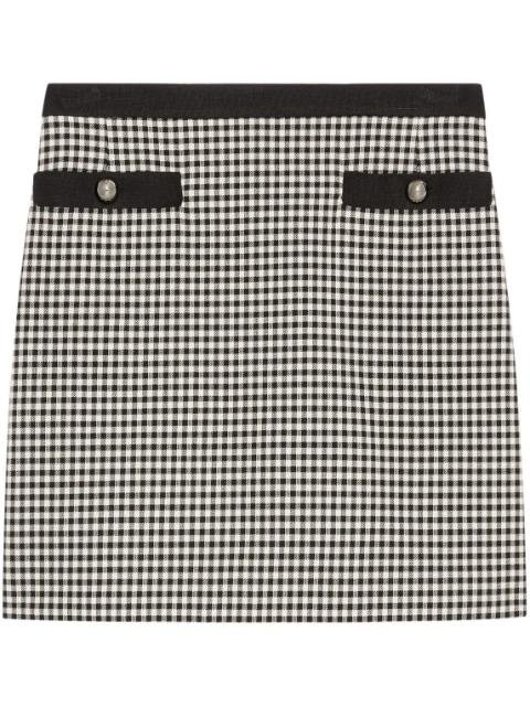 check-print mini skirt by GUCCI