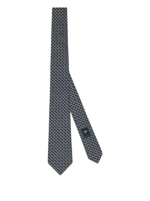 circle-pattern silk tie by GUCCI