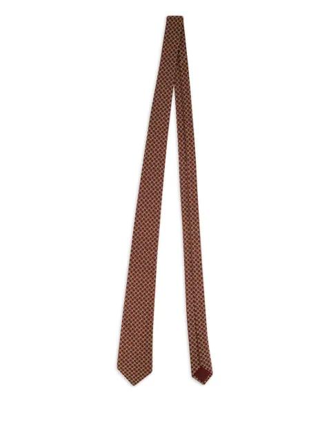 circles-jacquard silk tie by GUCCI