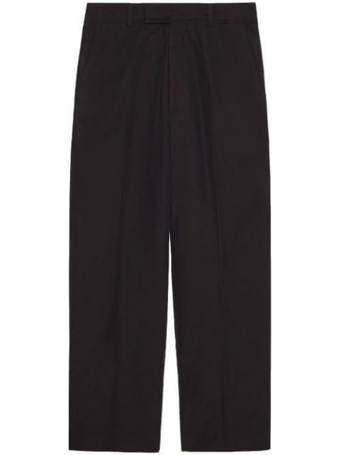 cropped textured chino trousers by GUCCI