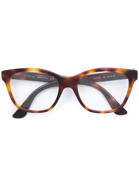 crystal-embellished square-frame glasses by GUCCI