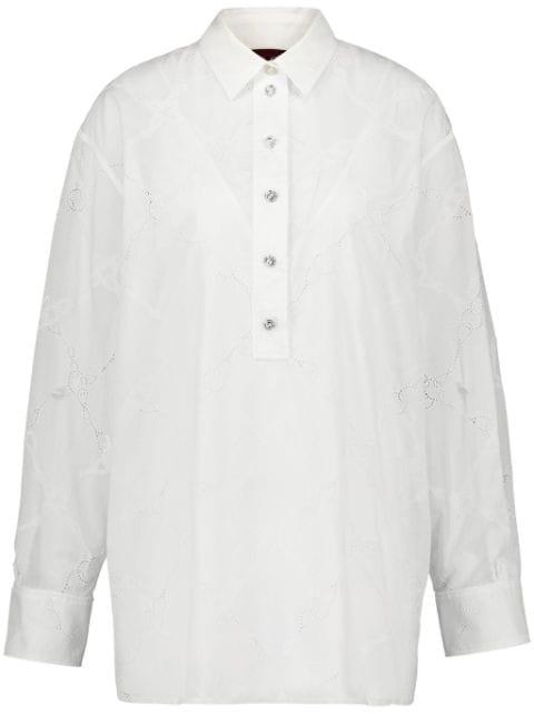 embroidered cotton shirt by GUCCI