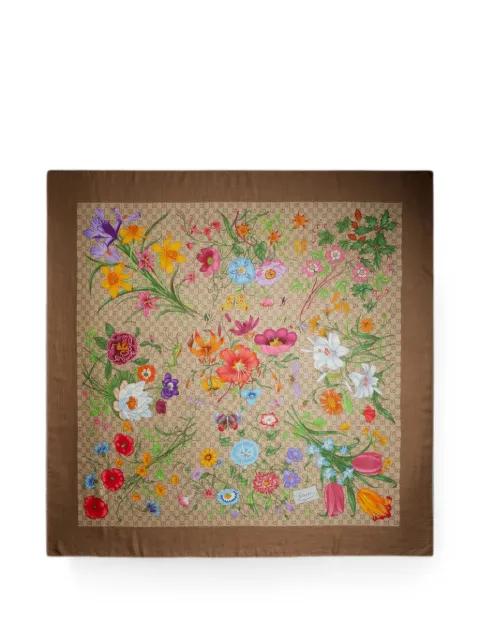 floral-print shawl by GUCCI