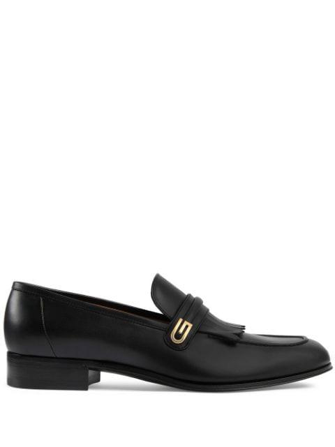 fringe-detail leather loafers by GUCCI