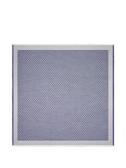fringed logo-pattern shawl by GUCCI