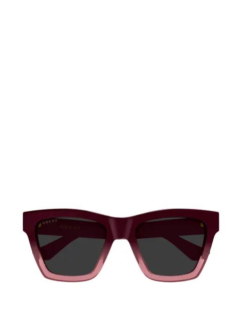 geometric-frame logo sunglasses by GUCCI