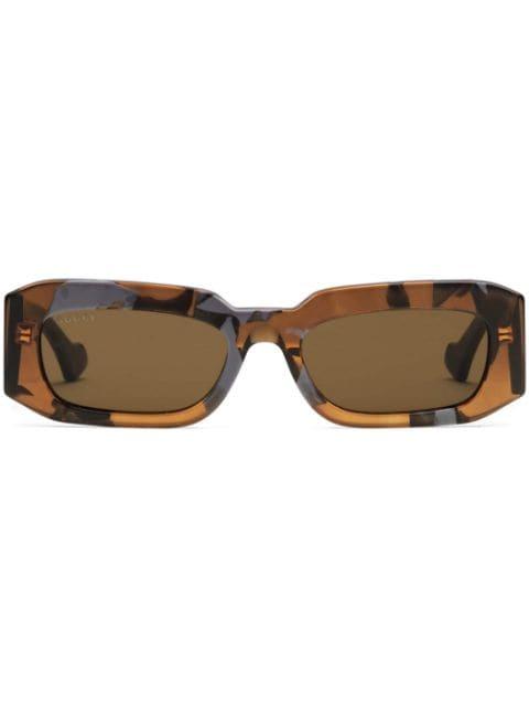 graphic-print rectangular-frame sunglasses by GUCCI