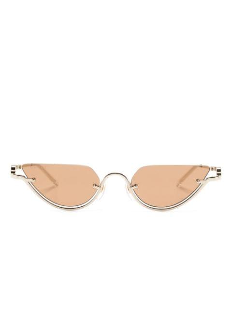 half-rim geometric-frame sunglasses by GUCCI