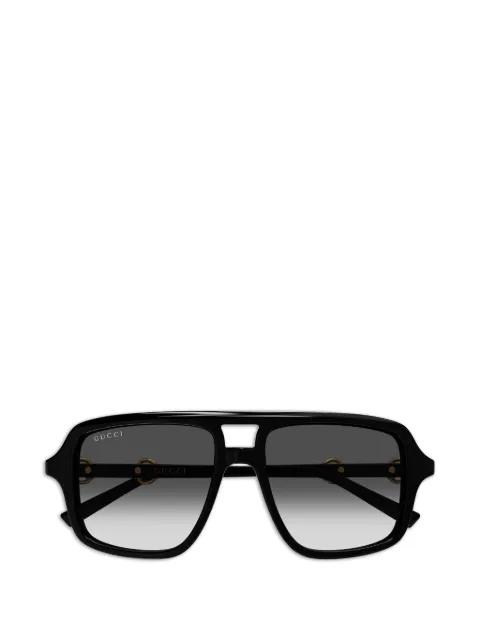 horsebit-detail square-frame sunglasses by GUCCI