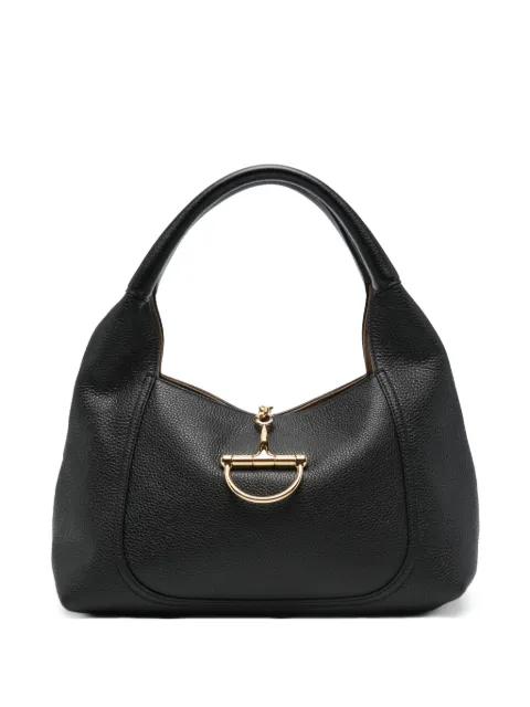 horsebit grained-leather tote bag by GUCCI