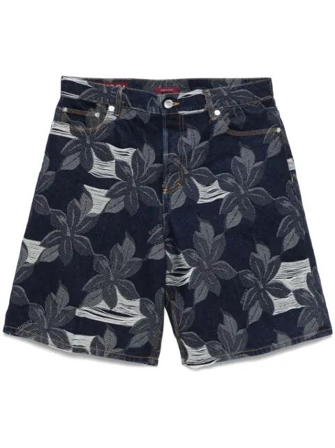 jacquard denim shorts by GUCCI