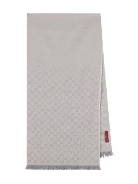jacquard fringed scarf by GUCCI