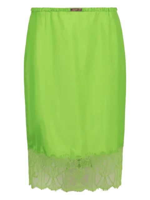 lace elasticated-waist midi  skirt by GUCCI