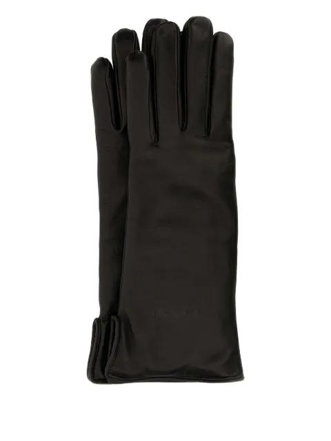logo-embossed leather gloves by GUCCI