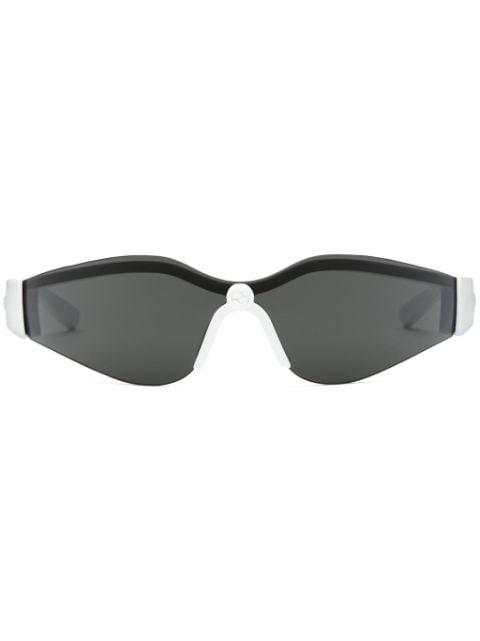 logo-embossed shield-frame sunglasses by GUCCI