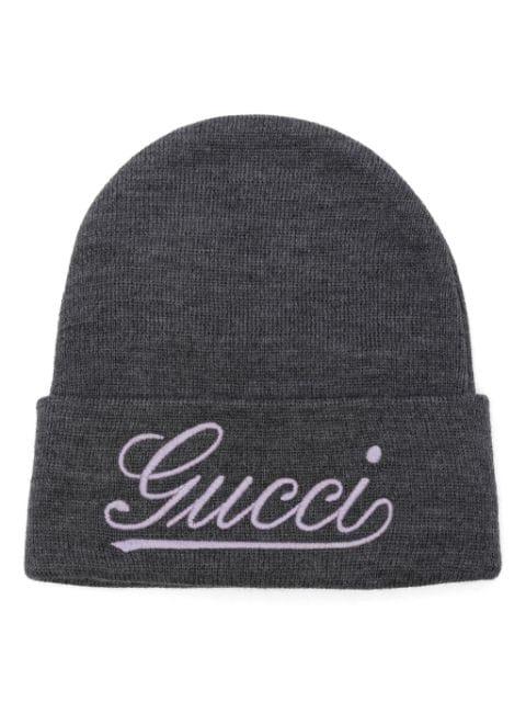 logo-embroidered beanie by GUCCI