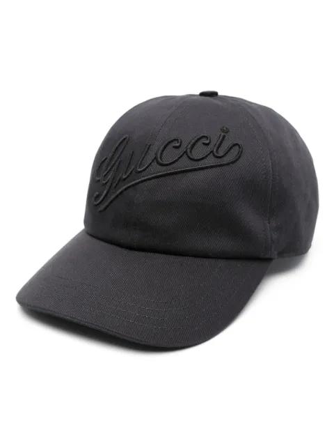 logo-embroidered cotton baseball cap by GUCCI