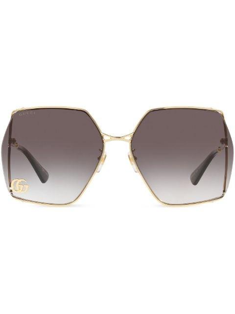 logo-engraved tinted sunglasses by GUCCI