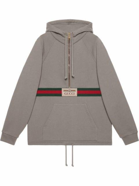 logo-patch long-sleeve top by GUCCI