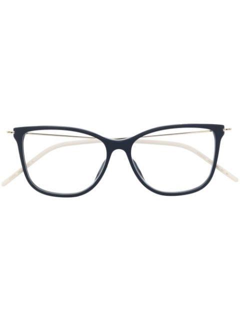 logo-plaque arm glasses by GUCCI