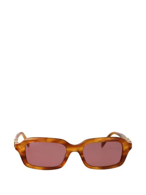 logo-plaque rectangle-frame sunglasses by GUCCI