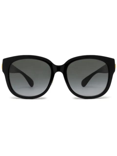 logo-plaque round-frame sunglasses by GUCCI