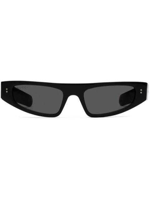 logo-print cat-eye frame sunglasses by GUCCI