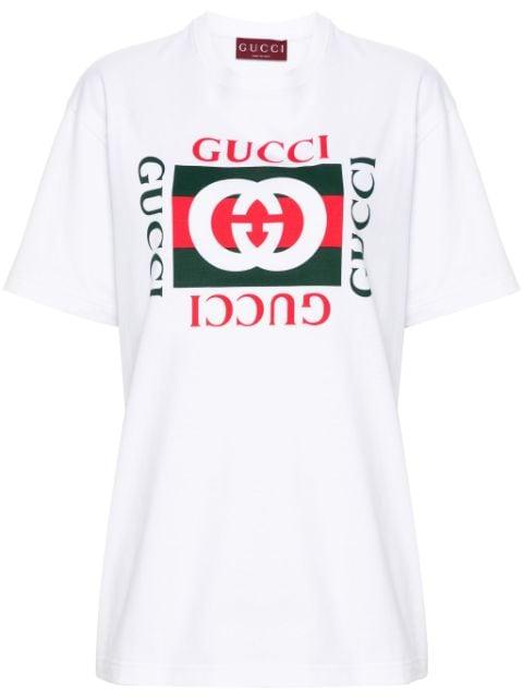 logo-print cotton T-shirt by GUCCI