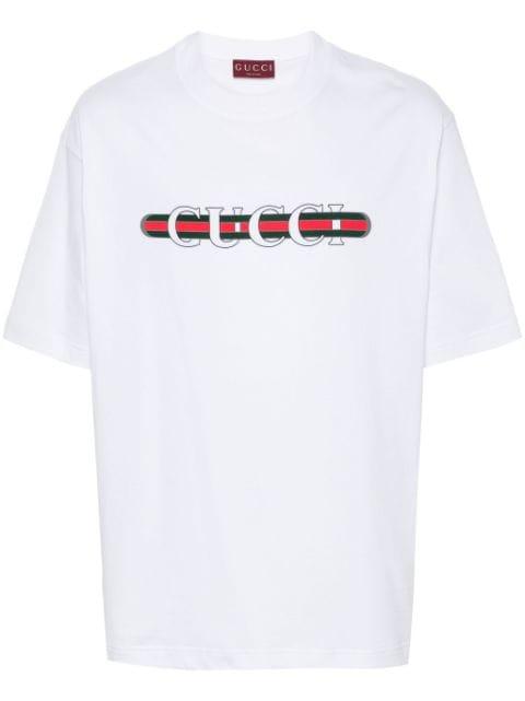 logo-print cotton T-shirt by GUCCI