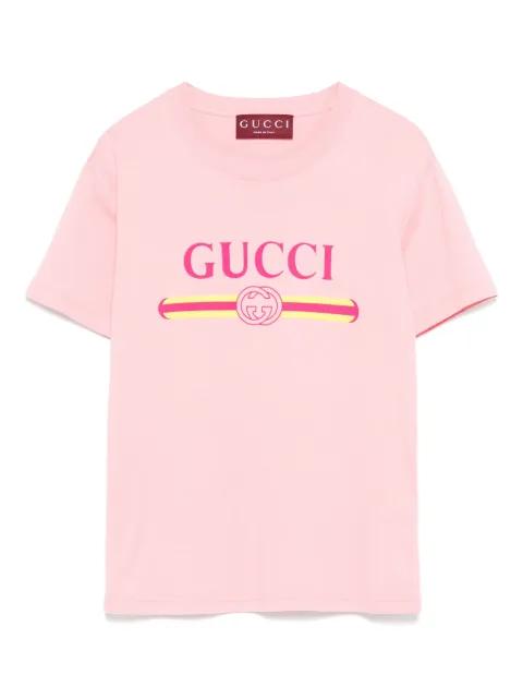 logo-print cotton t-shirt by GUCCI