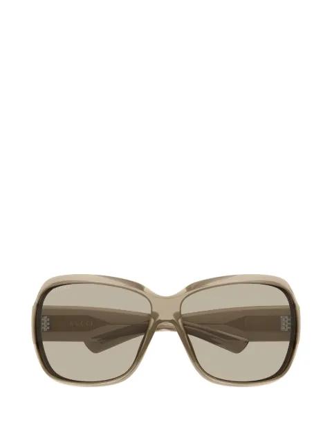 logo-print square-frame sunglasses by GUCCI