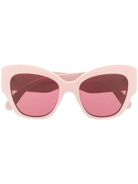 matelassé-effect cat-eye frame sunglasses by GUCCI