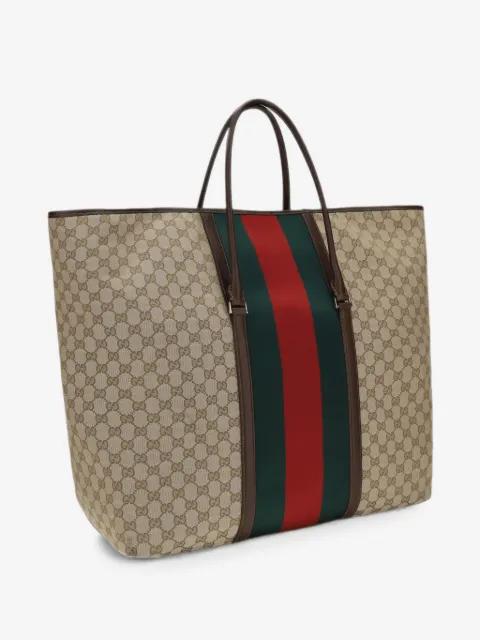 medium GG duffle bag with Web by GUCCI