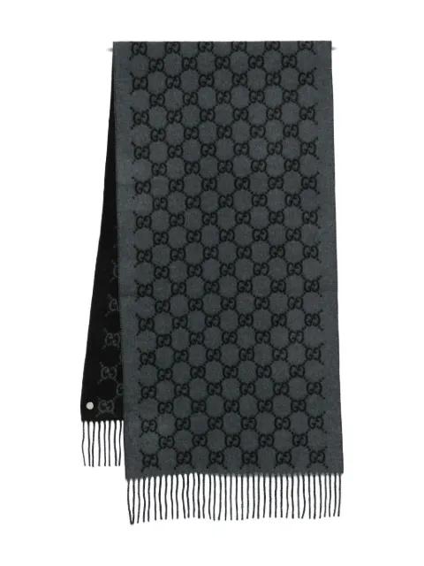 monogram frindge scarf by GUCCI